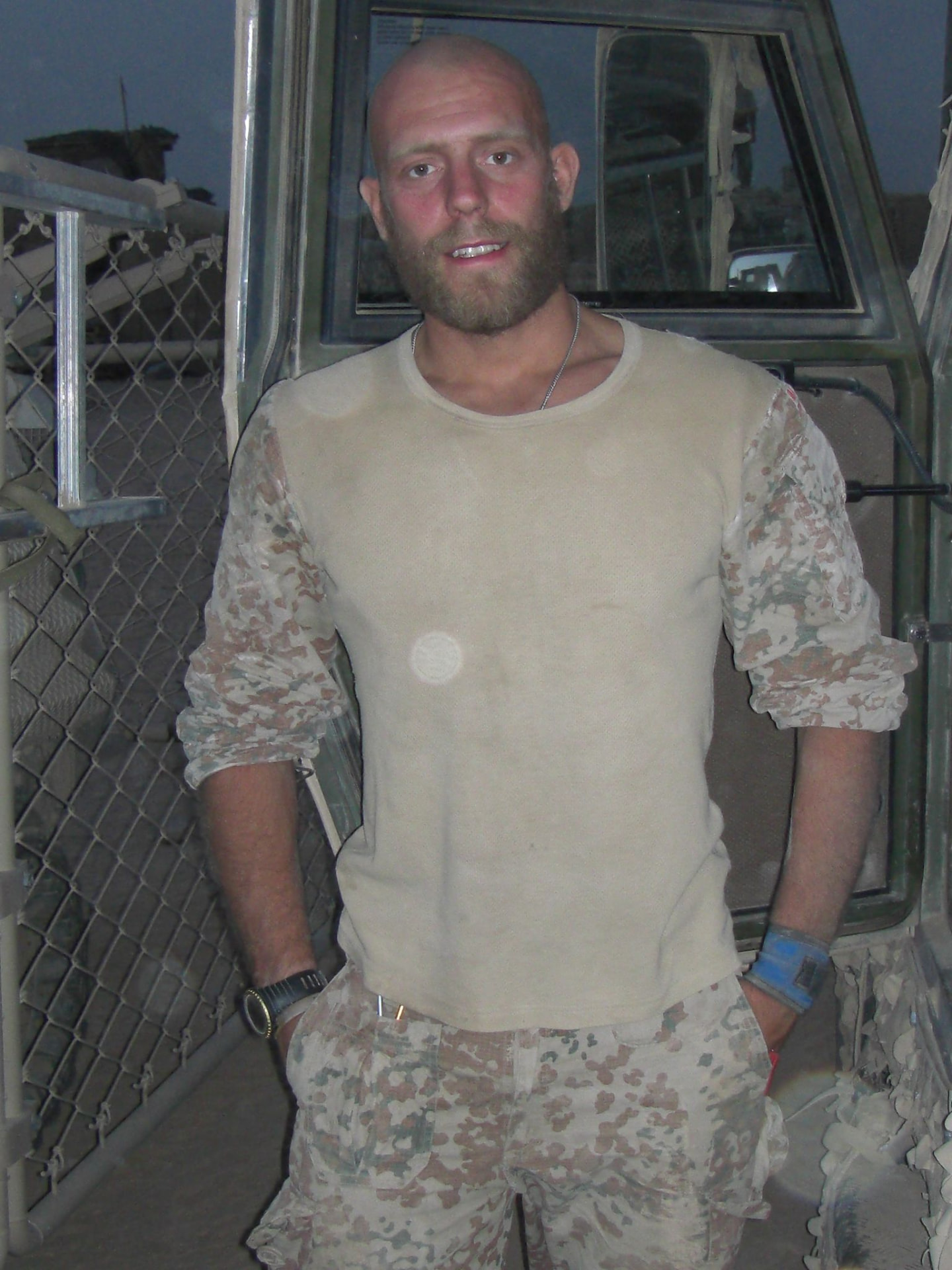 Kenneth Lagstrøm som ung soldat i Afghanistan